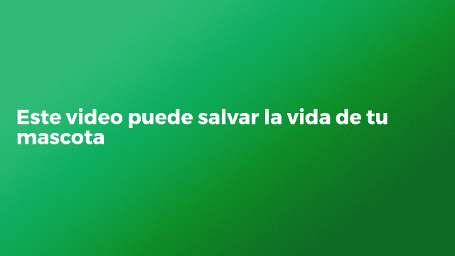 A green background with the words " video puede salva la vida del viaje ".